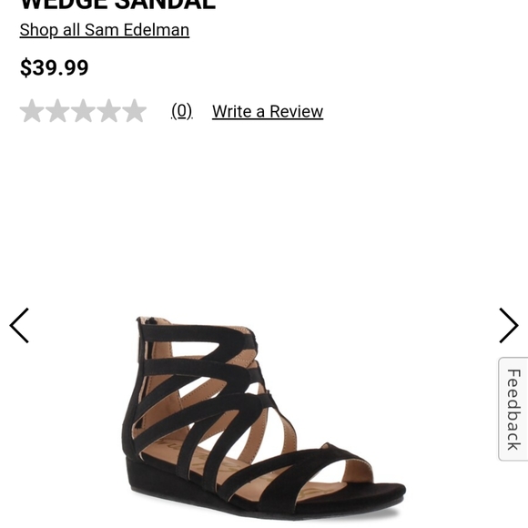 Sam Edelman Danica Kalisa Black Wedge Gladiator Sandals Size 13m Youth EUC - Picture 2 of 9